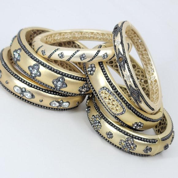 NWT Art Deco Pave CZ Hinged Magnetic Cuff Bangle - Picture 7 of 15